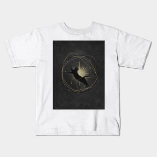 Cosmic black cat Kids T-Shirt